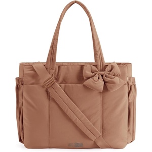 image:imageBAGSMART Crush Bow Tote Bag for Women Puffer Travel Work Yoga Laptop Bag  Large Bow Tote Fits 40oz Tumbler 156 Laptop Yoga Mat Sleeve Waterproof Pocket Travel Work Swim Gym Mom Shoulder HandbagAutumn Leaf