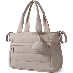 image:imageBAGSMART Diaper Bag Tote Hospital Bag for Labor Delivery Puffy Maternity Travel Diaper Tote Baby Bag with Pacifier CaseCamel