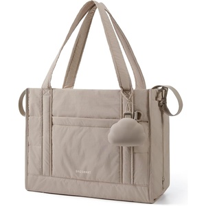image:imageBAGSMART Diaper Bag Tote Puffer Hospital Bag for Labor Delivery with Pacifier Case Lightweight Baby Bag for Travel WorkGrayish Brown