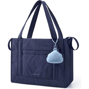 image:imageBAGSMART Diaper Bag Tote Puffer Hospital Bag for Labor Delivery with Pacifier Case Lightweight Baby Bag for Travel WorkNavy Blue