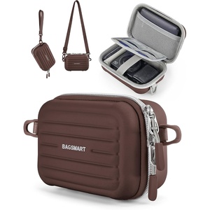 image:imageBAGSMART Digital Camera Case Protective amp Waterproof Small Camera Case with Shoulder Strap Lightweight Camera Sling Bag for Canon PowerShot ELPH 180190  Sony DSCW800DSCW830  PinkCoffee brown