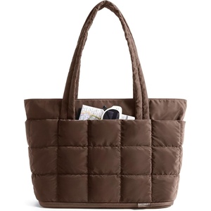 image:imageBAGSMART Expandable Tote Bag for Women Puffer Work Tote Handbag Quilted Carry On Bag for Travel GymCoffee