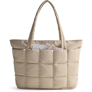image:imageBAGSMART Expandable Tote Bag for Women Puffer Work Tote Handbag Quilted Carry On Bag for Travel GymDesert