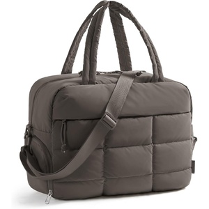 image:imageBAGSMART Gym Bag for Women Carry on Travel Duffel Bag Waterresistant Weekender with Shoe Compartment for Gym Travel Work Desert MediumDim Gray