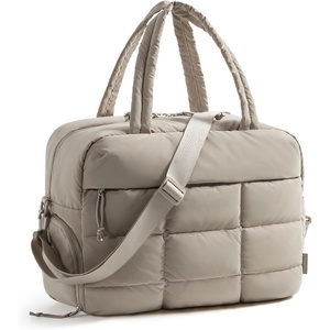 image:imageBAGSMART Gym Bag for Women Carry on Travel Duffel Bag Waterresistant Weekender with Shoe Compartment for Gym Travel Work Desert MediumMCamel