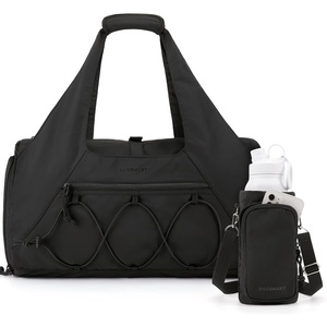 image:imageBAGSMART Gym Bag for Women Lightweight Duffel with Shoe Compartment Tote Bag with Wet Pocket for Yoga Travel PinkCharcoal