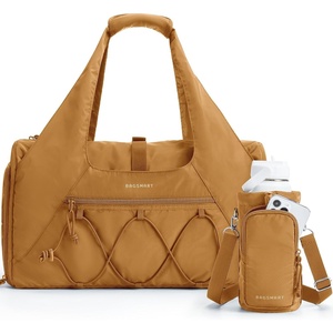 image:imageBAGSMART Gym Bag for Women Lightweight Duffel with Shoe Compartment Tote Bag with Wet Pocket for Yoga Travel PinkYellow