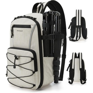 image:imageBAGSMART Small Camera Sling Bag DSLRSLR Camera Bag Fits 11 Tablet Camera Shoulder Bag for Photographers With Tripod HolderBeige
