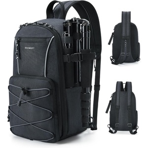image:imageBAGSMART Small Camera Sling Bag DSLRSLR Camera Bag Fits 11 Tablet Camera Shoulder Bag for Photographers With Tripod HolderBlack