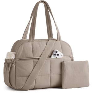 image:imageBAGSMART Small Gym Bag for Women 2 Set Travel Duffel Bags Camel  20L small gym bag cute duffle bag for travel lightweight carry on bag weekender overnight bag hospital bagCamel