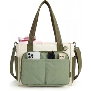 image:imageBAGSMART Small Tote Bag for Women 13 Laptop Canvas Work Bag with Zipper  30oz40oz Tumble amp 11 Pockets Travel Tote TeachersNurses Lightweight Canvas or WaterResistant Puffer Taslon Crossbody BagLarge Forest Green