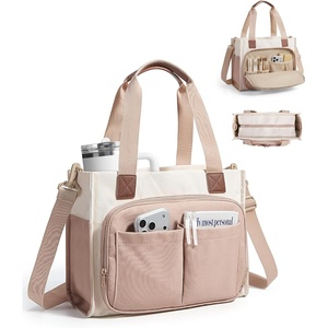 image:imageBAGSMART Small Tote Bag for Women 13 Laptop Canvas Work Bag with Zipper  30oz40oz Tumble amp 11 Pockets Travel Tote TeachersNurses Lightweight Canvas or WaterResistant Puffer Taslon Crossbody BagSmall Camel