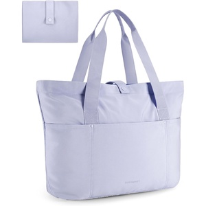 image:imageBAGSMART Tote Bag for Women Foldable Tote Bag With Zipper Travel Shoulder Bag Handbag for WorkHaze Blue