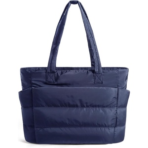 image:imageBAGSMART Tote Bag for Women Lightweight Puffy Tote Bag with Compartments Shoulder Bag Handbag for Travel Work Gym  LightweightNavy Blue