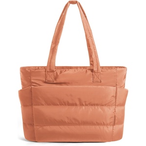 image:imageBAGSMART Tote Bag for Women Lightweight Puffy Tote Bag with Compartments Shoulder Bag Handbag for Travel Work Gym  LightweightOrange
