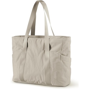 image:imageBAGSMART Tote Bag for Women Tote Bag with Zipper Work Tote with Compartments Nurse Shoulder Hanbag for Travel GymCgrayish Brownsmall24l