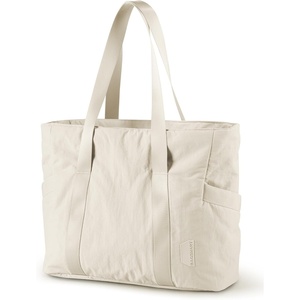 image:imageBAGSMART Tote Bag for Women Tote Bag with Zipper Work Tote with Compartments Nurse Shoulder Hanbag for Travel GymDbeigemedium28l