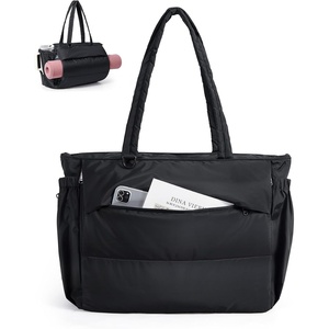 image:imageBAGSMART Yoga Pilates Tote Bag for Women with Knotted Handle Gym Bag  23L lightweight amp waterproof shoulder sling bag gym bag with yoga mat holder for 156 Laptop ideal for work travelClassic