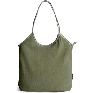image:imageBAGSMRT Corduroy Tote Bag for Women Beach Bag with Zipper Casual Shoulder Bag Lightweight Travel Tote Hobo Handbag  PU Leather HandlesOlive Green