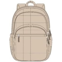 image:imageBAGSMART College Laptop Backpack Travel Backpack for Women Quilted Casual Daypack WaterResistant Bookbag for 156 Inch Laptop ChocolateKhaki Brown