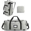 image:imageBAGSAMRT 60L Foldable Duffle Bag for Travel Large Travel Duffel Bag for Men 4 in 1 Travel Backpack Carry on Weekender Bag BlackGray