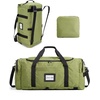 image:imageBAGSAMRT 60L Foldable Duffle Bag for Travel Large Travel Duffel Bag for Men 4 in 1 Travel Backpack Carry on Weekender Bag BlackGreen