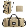 image:imageBAGSAMRT 60L Foldable Duffle Bag for Travel Large Travel Duffel Bag for Men 4 in 1 Travel Backpack Carry on Weekender Bag BlackLight Brown