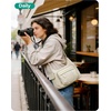 image:imageBAGSMART 2 in 1 Puffy Camera Sling Bag for Photographer Everyday Shoulder Crossbody Bag with Pockets Digital Camera Case for DSLRMirrorless Light BeigeLight Beige