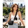 image:imageBAGSMART 2Pc Set Small Crossbody Bags for Women Puffer Shoulder Hobo Purse  Small Hobo Bag with Detachable Cute Earbuds Pouch WaterResistant Quilted Nylon Fabric Daily Casual Travel Work Errands01jet Black