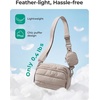 image:imageBAGSMART 2Pc Set Small Crossbody Bags for Women Puffer Shoulder Hobo Purse  Small Hobo Bag with Detachable Cute Earbuds Pouch WaterResistant Quilted Nylon Fabric Daily Casual Travel Work ErrandsCandy Pink