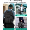 image:imageBAGSMART 3 In 1 Laptop Bag for Men Computer Briefcase 173 Inch Laptop WaterRepellent Shoulder Bag Computer Bag Business Travel Office BlackDeep Blue