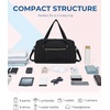image:imageBAGSMART 31L Womens Quilted Weekender Duffle Bag with Laptop Compartment and Shoe BagBlack