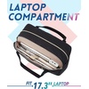 image:imageBAGSMART 31L Womens Quilted Weekender Duffle Bag with Laptop Compartment and Shoe BagBlack