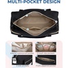 image:imageBAGSMART 31L Womens Quilted Weekender Duffle Bag with Laptop Compartment and Shoe BagBlack