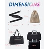 image:imageBAGSMART 31L Womens Quilted Weekender Duffle Bag with Laptop Compartment and Shoe BagBlack