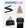 image:imageBAGSMART 31L Womens Quilted Weekender Duffle Bag with Laptop Compartment and Shoe BagBlack