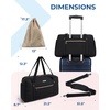 image:imageBAGSMART 31L Womens Quilted Weekender Duffle Bag with Laptop Compartment and Shoe BagBlack