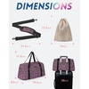 image:imageBAGSMART 31L Womens Quilted Weekender Duffle Bag with Laptop Compartment and Shoe BagHorse Solid