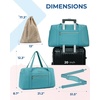 image:imageBAGSMART 31L Womens Quilted Weekender Duffle Bag with Laptop Compartment and Shoe BagLake Blue