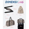 image:imageBAGSMART 31L Womens Quilted Weekender Duffle Bag with Laptop Compartment and Shoe BagLeopard