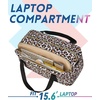 image:imageBAGSMART 31L Womens Quilted Weekender Duffle Bag with Laptop Compartment and Shoe BagLeopard