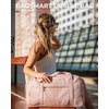 image:imageBAGSMART 31L Womens Quilted Weekender Duffle Bag with Laptop Compartment and Shoe BagPink
