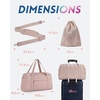 image:imageBAGSMART 31L Womens Quilted Weekender Duffle Bag with Laptop Compartment and Shoe BagPink