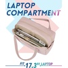 image:imageBAGSMART 31L Womens Quilted Weekender Duffle Bag with Laptop Compartment and Shoe BagPink