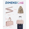 image:imageBAGSMART 31L Womens Quilted Weekender Duffle Bag with Laptop Compartment and Shoe BagPink