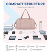 image:imageBAGSMART 31L Womens Quilted Weekender Duffle Bag with Laptop Compartment and Shoe BagPink
