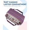 image:imageBAGSMART 31L Womens Quilted Weekender Duffle Bag with Laptop Compartment and Shoe BagPurple