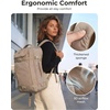 image:imageBAGSMART 35L Travel Backpack for Women amp Men Fits 17Inch Laptop Airline Approved Carry On Backpack with Wet Pocket amp Shoe Pouch WaterResistant Personal Item Travel Bag BlackCoffee Brown