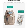 image:imageBAGSMART 35L Travel Backpack for Women amp Men Fits 17Inch Laptop Airline Approved Carry On Backpack with Wet Pocket amp Shoe Pouch WaterResistant Personal Item Travel Bag BlackCoffee Brown