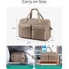 image:imageBAGSMART 40L Rolling Duffle Bag with Wheels and Handle TSA Carry On Bags for Travel with Shoe Compartment CharcoalBeige